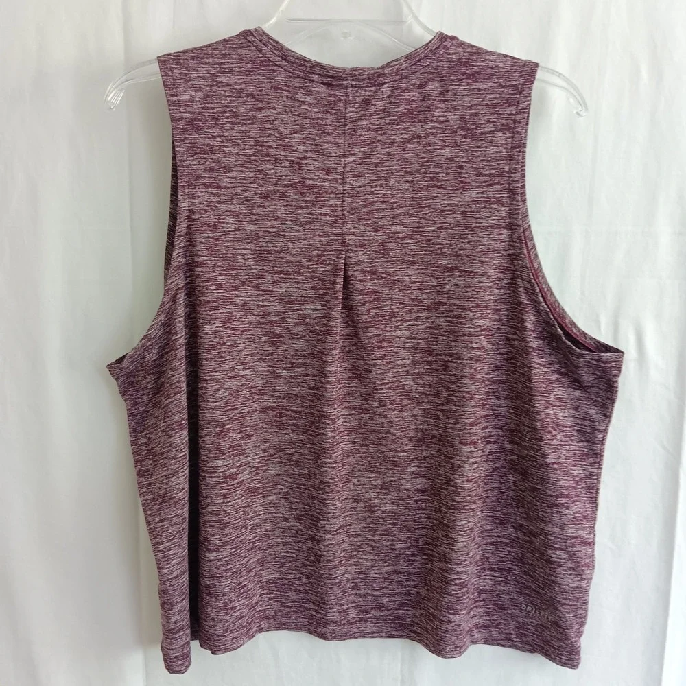 Nike Running Tank Top Women XL Maroon Dri-FIT Heathered Sleeveless Shirt Running